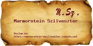 Marmorstein Szilveszter névjegykártya